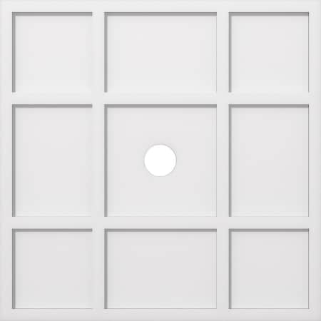 Ekena Millwork Rubik Architectural Grade PVC Ceiling Medallion, 30"OD x 3"ID x 10 1/2"C x 1"P, One-Piece CMP30RK-03000